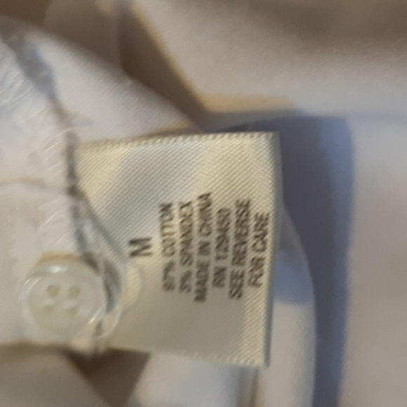 Dress Barn White Cotton Blouse Size M - Picture 4 of 12